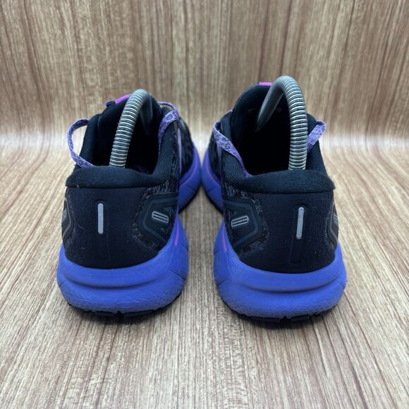 Brooks Womens Ghost 14 Black Ebony Leopard Purple Running Sneakers Size 7.5 B - Picture 4 of 8